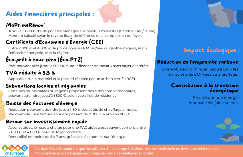 aides financières Pompes à chaleur air / eau à Lyon | Plombier Chauffageo